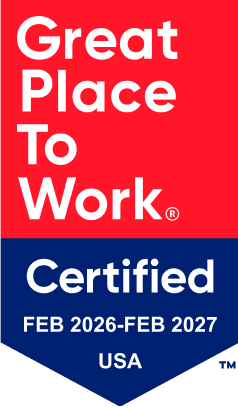 Great Place to Work Certified February 2026 - February 2027 USA.